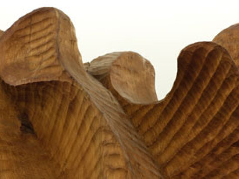 detail of wood sculpture
