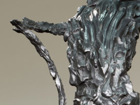 Detail of abstract metal sculpture