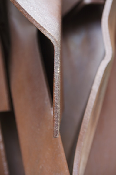 Detail of a brown sculpture