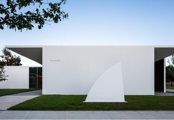 Photograph of the Menil Collection campus located in Houston, Texas