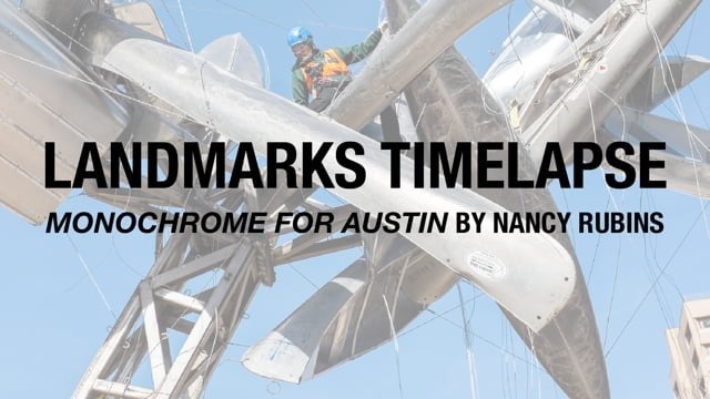 Preview image for the video "Landmarks Timelapse: Monochrome for Austin by Nancy Rubins".