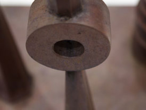 Detail of abstract metal sculpture