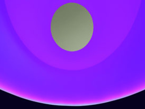 Purple light surrounding green oculus 
