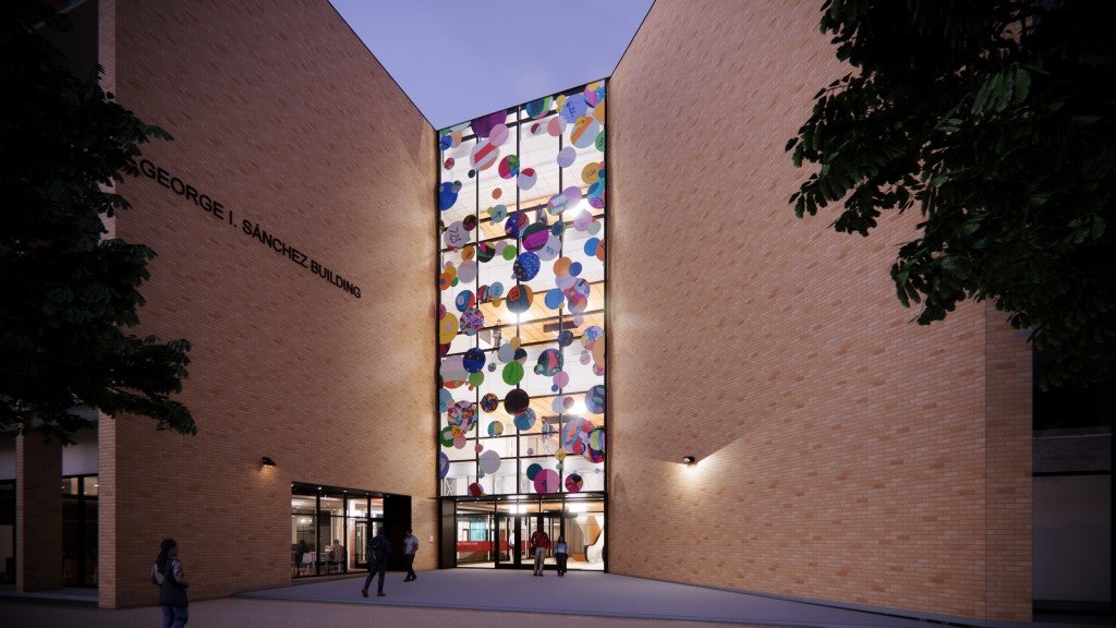 A rendering of Howardena Pindell's commission for Landmarks. 