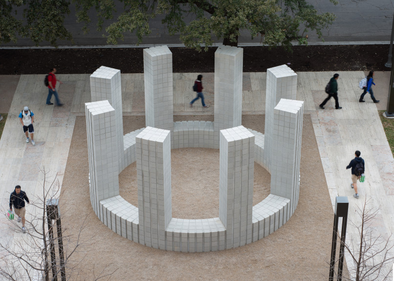 A circular symmetrical concrete structure