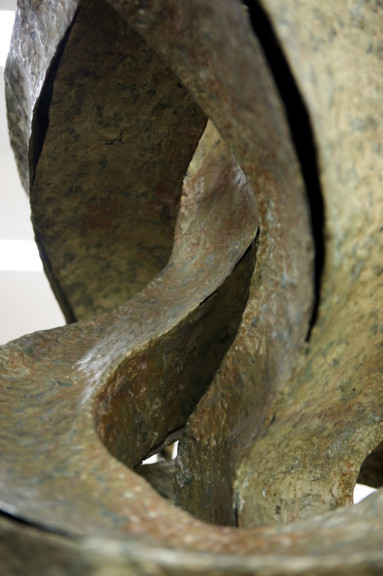 close up of curving sculpture