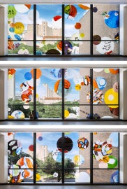 An interior, stacked view of each floor of "Autobiography: Circles"