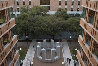 A circular symmetrical concrete structure