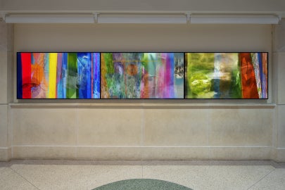 Photo of digital animation on video screen