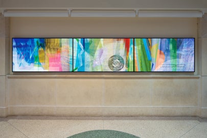 Photo of digital animation on video screen