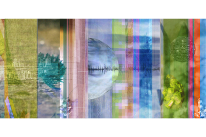 Photo of digital animation installed on video screen
