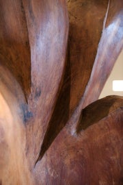 A large wood sculpture