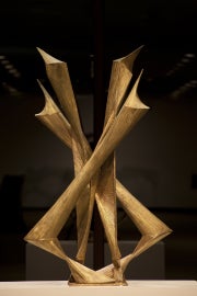 A gold sculpture