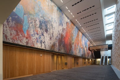 Mural on a wall. 