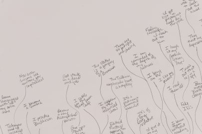 detail of a wall drawing