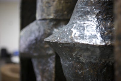 Close up of bumpy and shiny surface