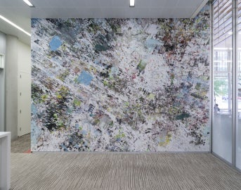 straight on view of wall