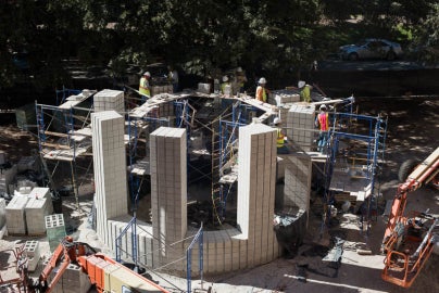 above brick outdoor structure