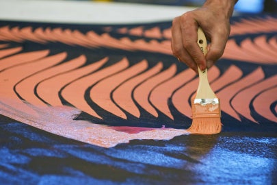 paintbrush against surface