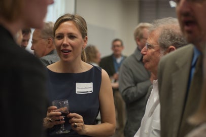cropped faces of people talking to each other