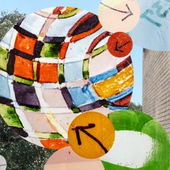 Detail of colored dots on "Autobiography: Circles"