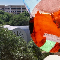 Detail of colored dots on "Autobiography: Circles"