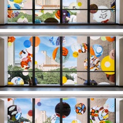 An interior, stacked view of each floor of "Autobiography: Circles"