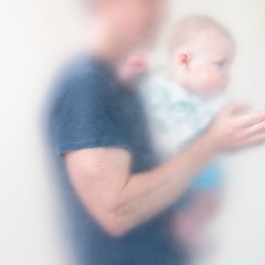 A man and a baby