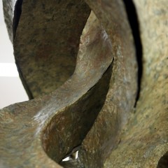 close up of curving sculpture