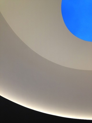Interior view of James Turrell's Skyspace The Color Inside