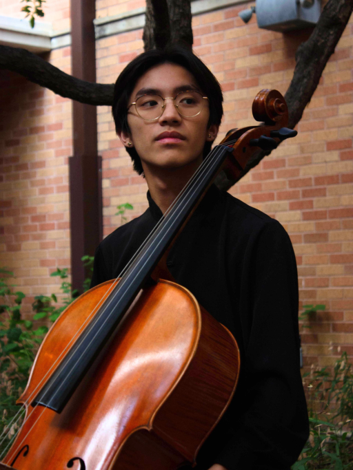 Christopher Tran with his cello