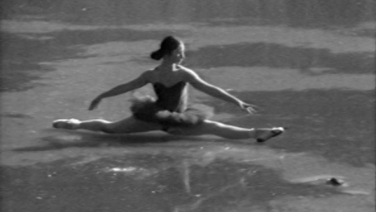 A still from "The Dying Swan"