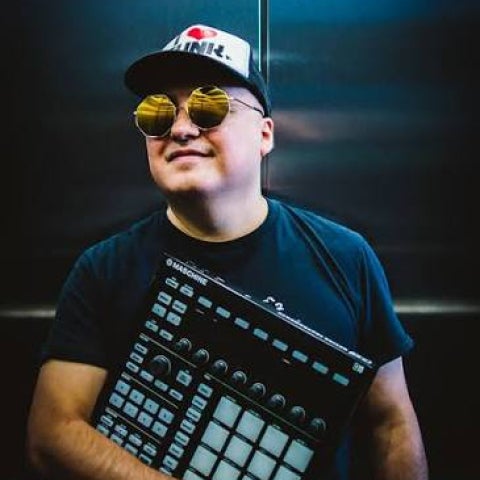 Henry Invisible holds a soundboard
