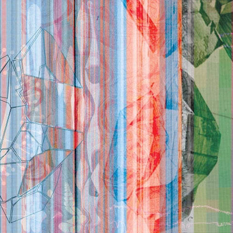Image of pink, green, and yellow geological data across a screen