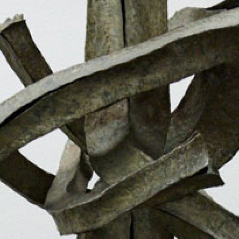Detail of abstract metal sculpture