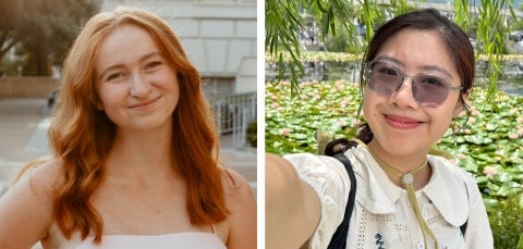A graphic with two headshots.