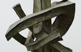 Detail of abstract metal sculpture