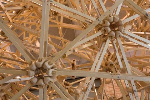 Michael Ray Charles, (Forever Free) Ideas, Languages and Conversations, 2015 Wooden crutches combined into a spoke pattern