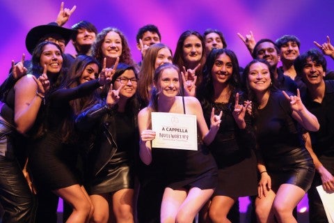 A group shot of Noteworthy A Cappella. 