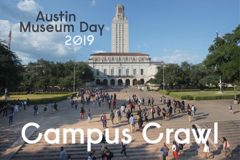 Austin Museum Day Campus Crawl Graphic